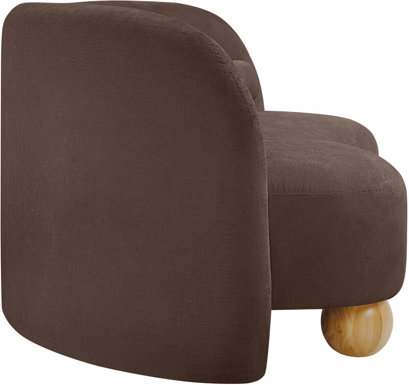 Meridian Furniture Daphne Brown Chenille Fabric Loveseat image number 6