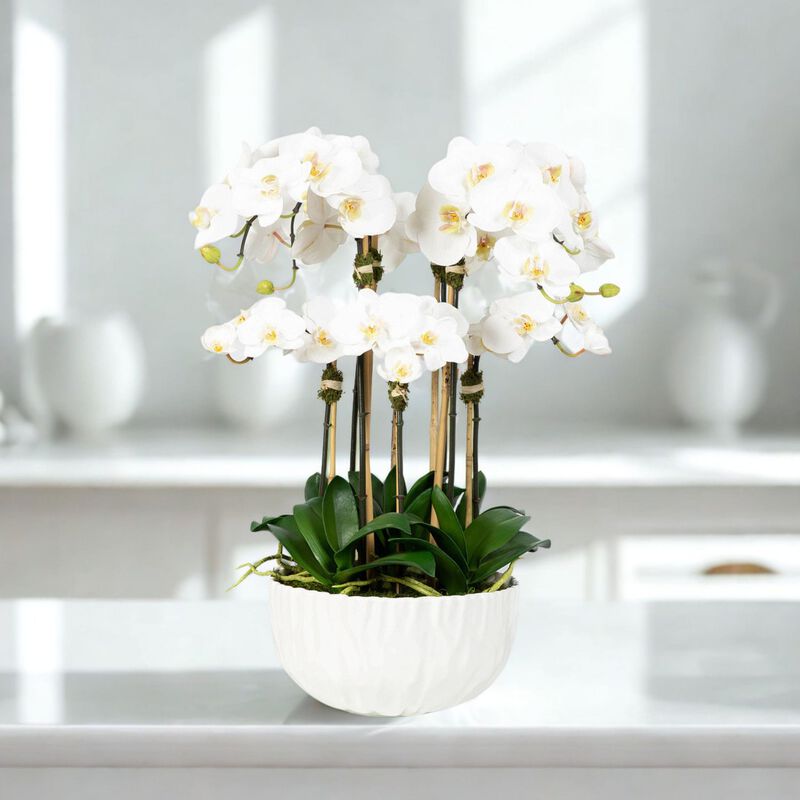 Faux Orchid Centerpiece Arrangement - 24" image number 1