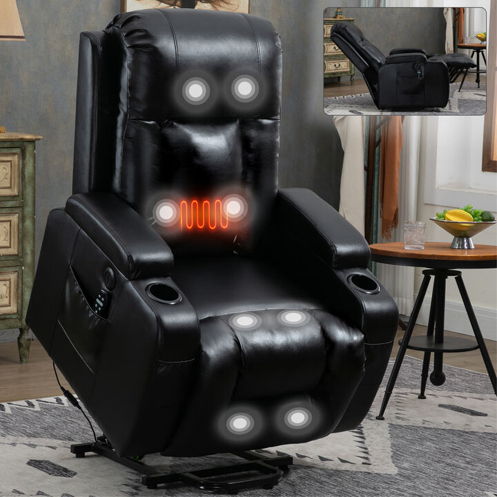 Merax Power Lift Recliner with Massage, Heat & Convenience Features
