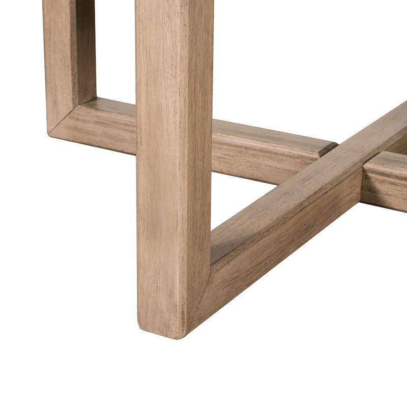 Liberty Furniture Living Room Round Cocktail Table Center Trestle - Barley Buff Birch Wood image number 7