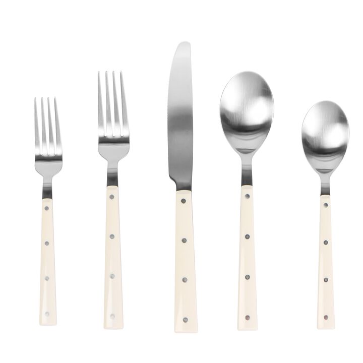 Soline Mint and Stainless Steel Flatware - Set of 5 Pieces