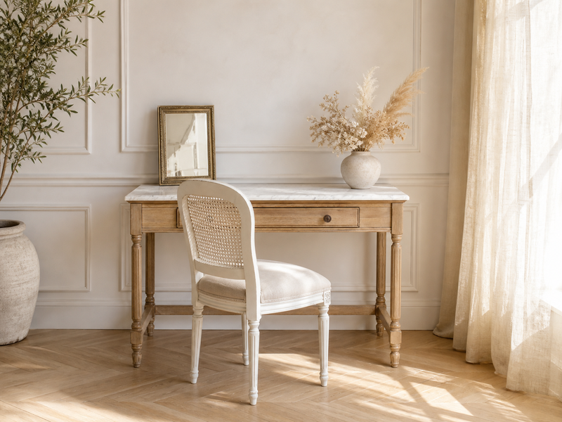 Provence Writing Desk with Marble Top image number 1