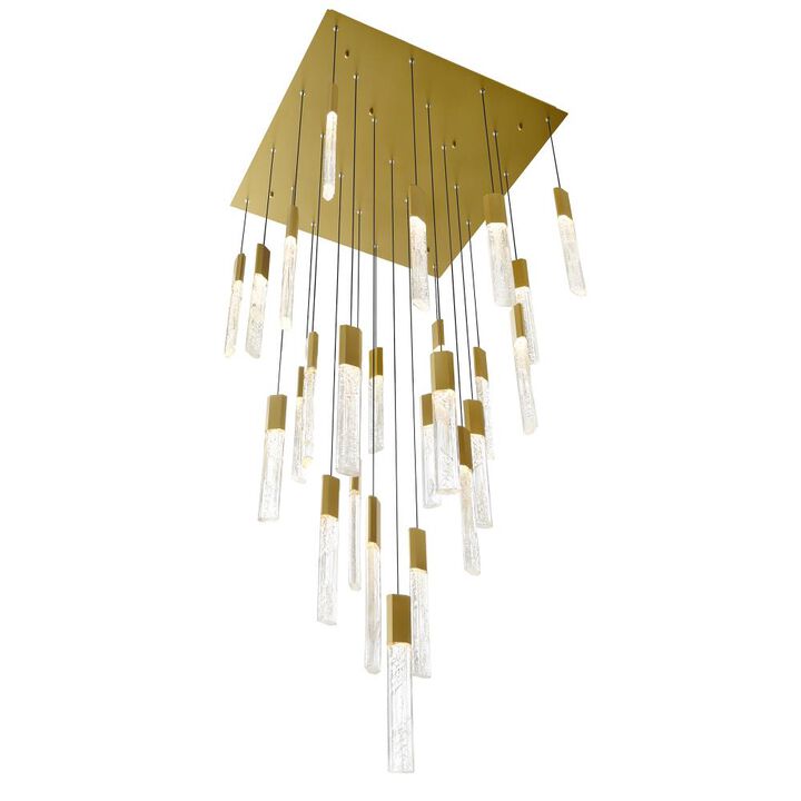 Greta Integrated LED Brass Chandelier