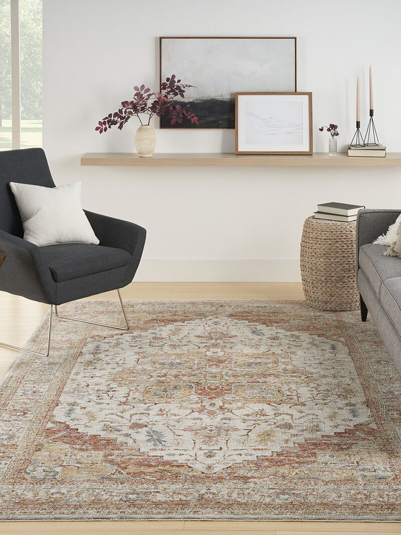 Sahar SHR06 Ivory/Rust 9'3" x 12'7" Rug