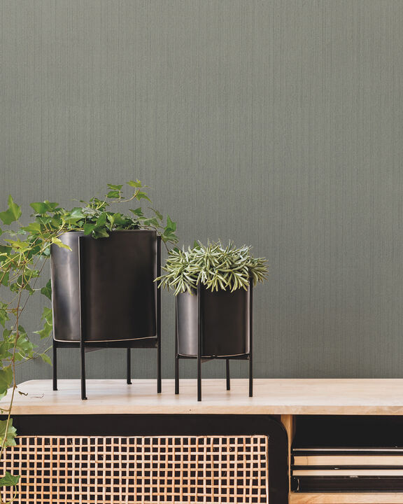 Warren Olive Striated Wallpaper