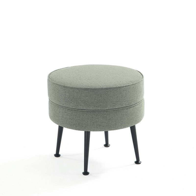 Bailey Green and Black Ottoman