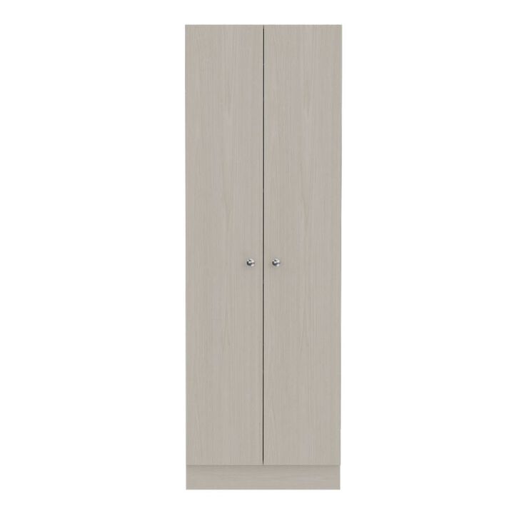 Buxton Rectangle 2-Door Storage Tall Cabinet White Washed Oak