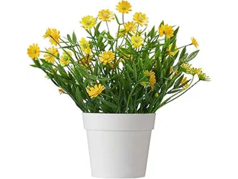Yellow Artificial Daisy Flowers Home Decor Plants Bathroom image number 0