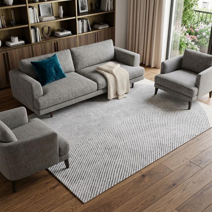 HomeRoots 8' X 11' Beige and Brown Abstract Distressed Area Rug