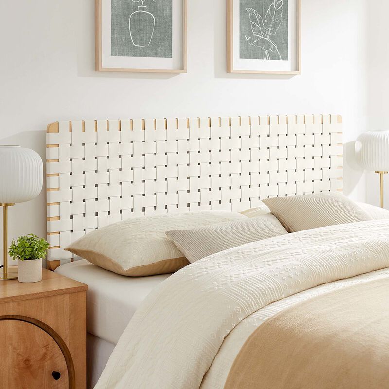 Sparta Weave Vegan Leather Queen Headboard image number 6