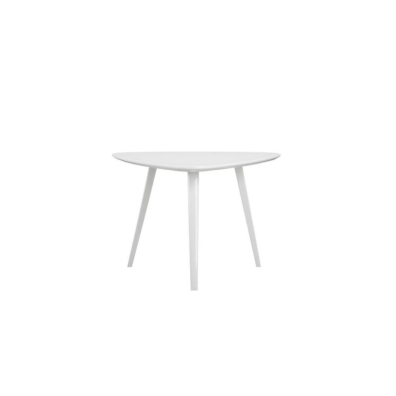 Pangea Home Hal Accent Table Lacquer White