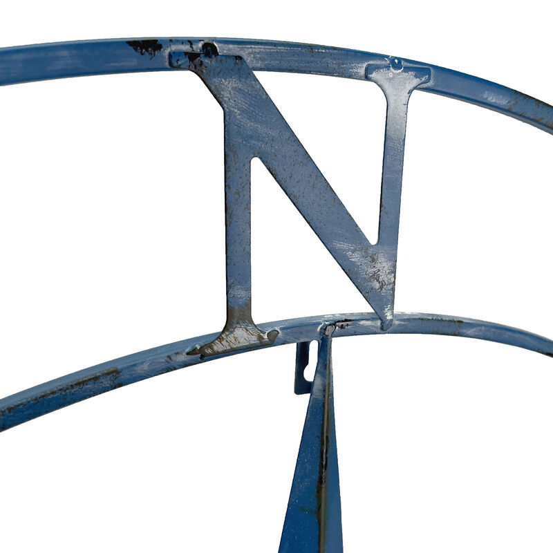 Aegean Blue Indoor Outdoor Metal Compass Rose Wall Sculpture 39.25 Inch Diameter image number 3