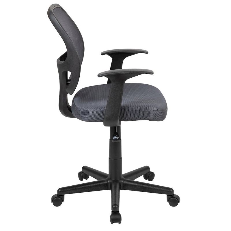 Flash Furniture Fundamentals Mid-Back Black Mesh Swivel Ergonomic Task Office Chair with Arms image number 5