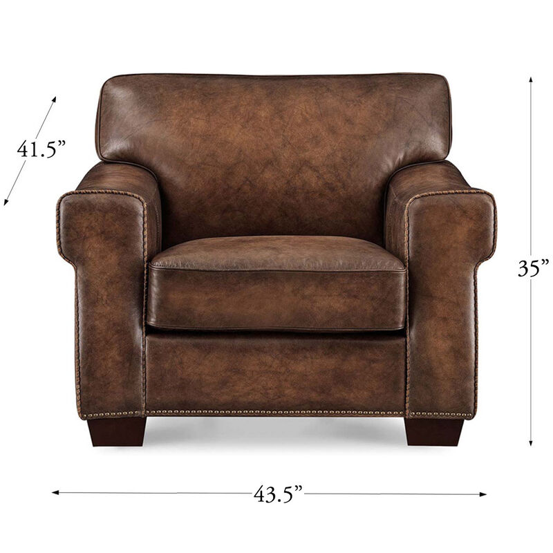 Capri 100% Top Grain Leather Chair