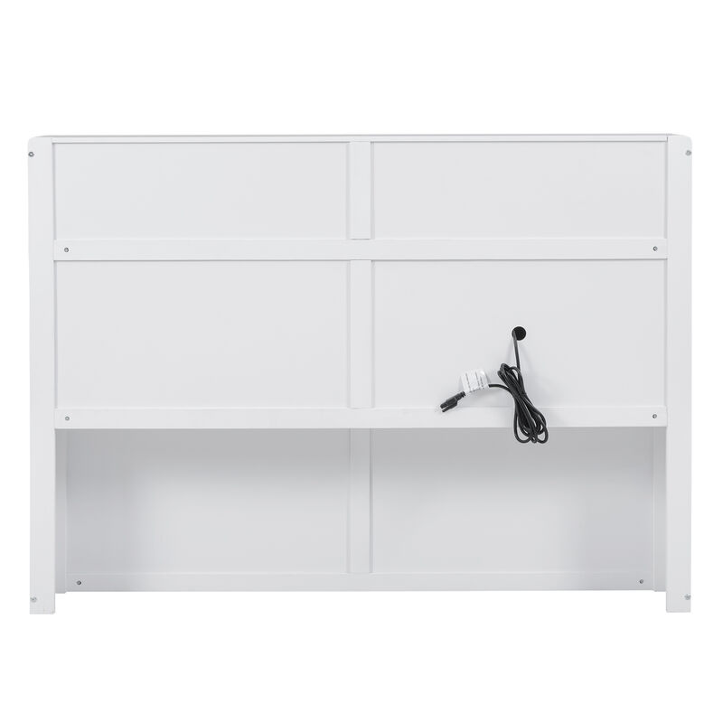 Merax Platform Bed with Storage LED Headboard