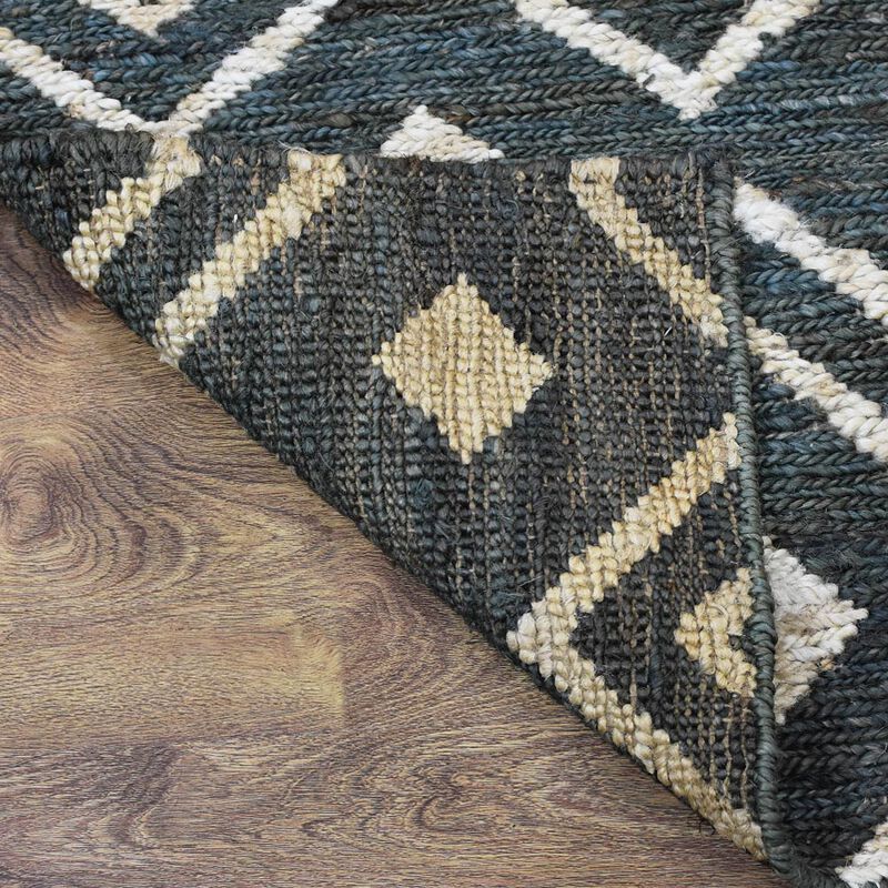 HAND KNOTTED SUMAK JUTE ECO-FRIENDLY Contemporary AREA RUGS  - Rectangle Shape, Contemporary, High Pile, Natural Fiber, Outdoor Indoor Handmade Area Rugs (J00078) image number 7