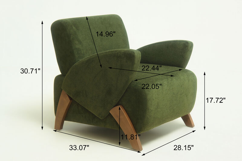 Pumrix Velvet Fabric accent chair image number 9