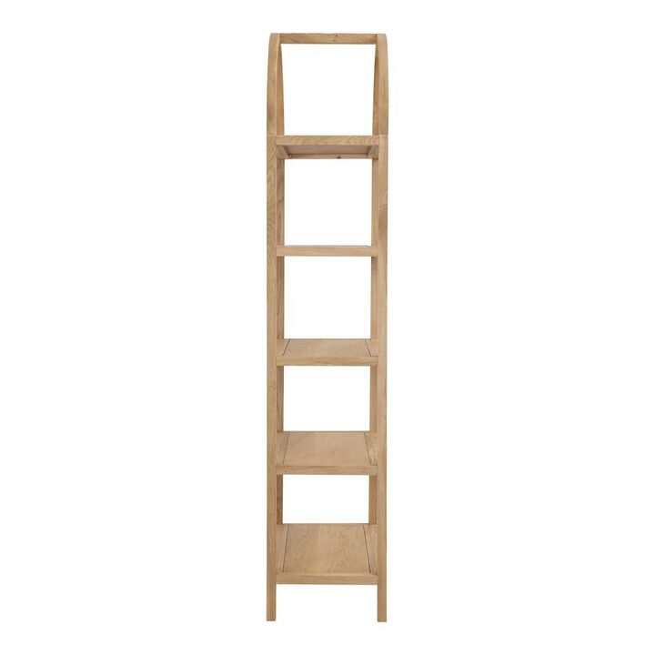 Starlight Canyon Home Elegant Tall Brown Wooden Bookcase, 4 Tier Shelf Bookshelf