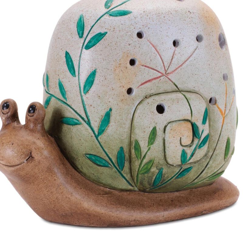 HomeRoots Set of Two Terracotta Snail And Frog Figurines image number 2