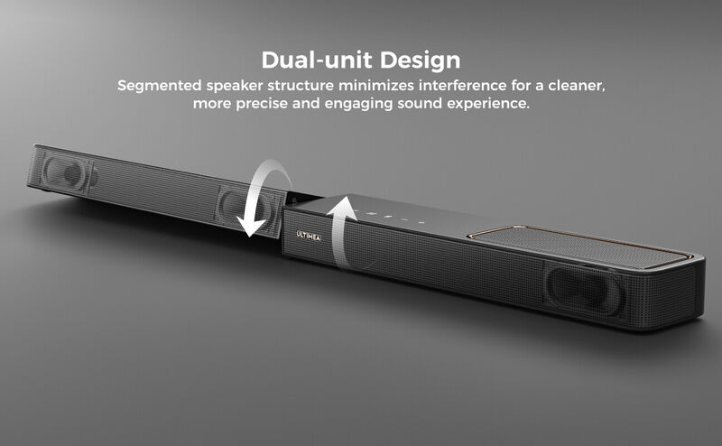 ULTIMEA Skywave F40 Boom 5.1.2ch Sound Bar with Dolby Atmos, Surround Sound System for Home Theater image number 2