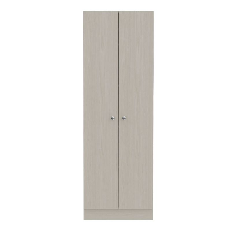 Buxton Rectangle 2-Door Storage Tall Cabinet White Washed Oak image number 1