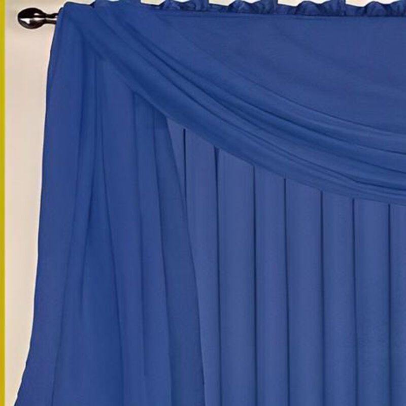 RT Designers Celine Sheer Rod Pocket Top Panel 60" x 90" Navy Blue