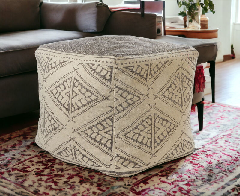 Soft Cotton Ottoman for Floor Seating and Cozy Home Accent Piece