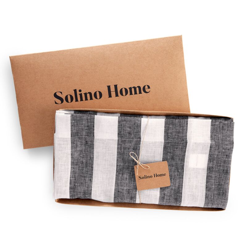 Christmas Linen Tablecloth - Cabana Stripe, Solino Home