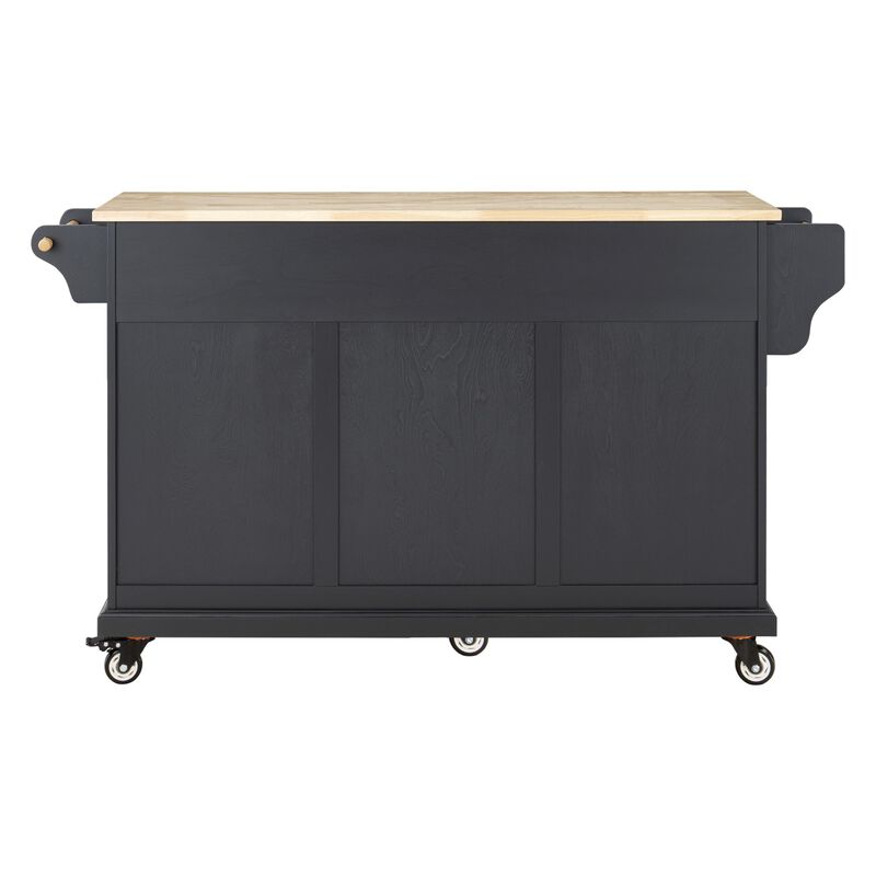 Streamdale Cambridge Natural Wood Top Kitchen Island with Storage image number 4