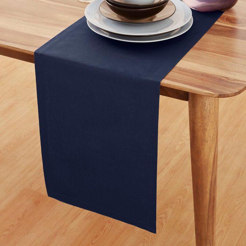 Christmas Cotton Linen Plain Table Runner - Dru, Solino Home