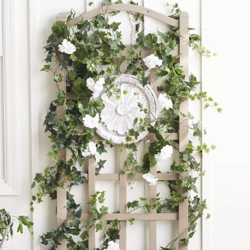 Elegant Mocha Brown Vinyl Garden Trellis – Tall Weatherproof Outdoor Plant Support