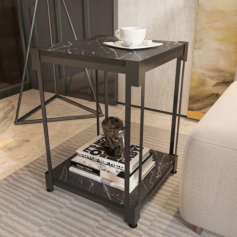 Decorotika Zenas Side End Table - Bendire Black