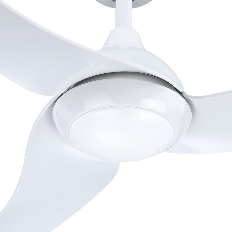 52 in. Modern Propeller Integrated LED White Ceiling Fan with Light and Remote