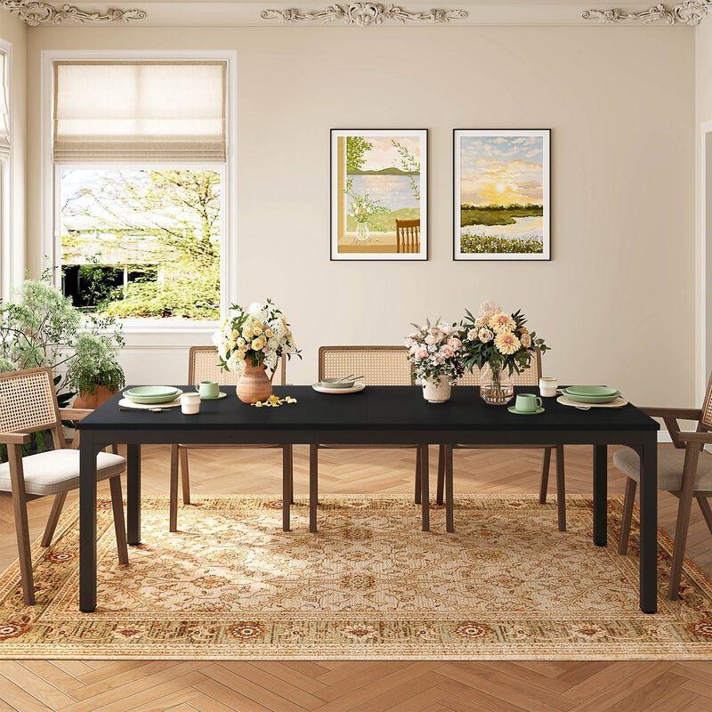 Tribesigns Rectangular Wood Dining Table image number 1