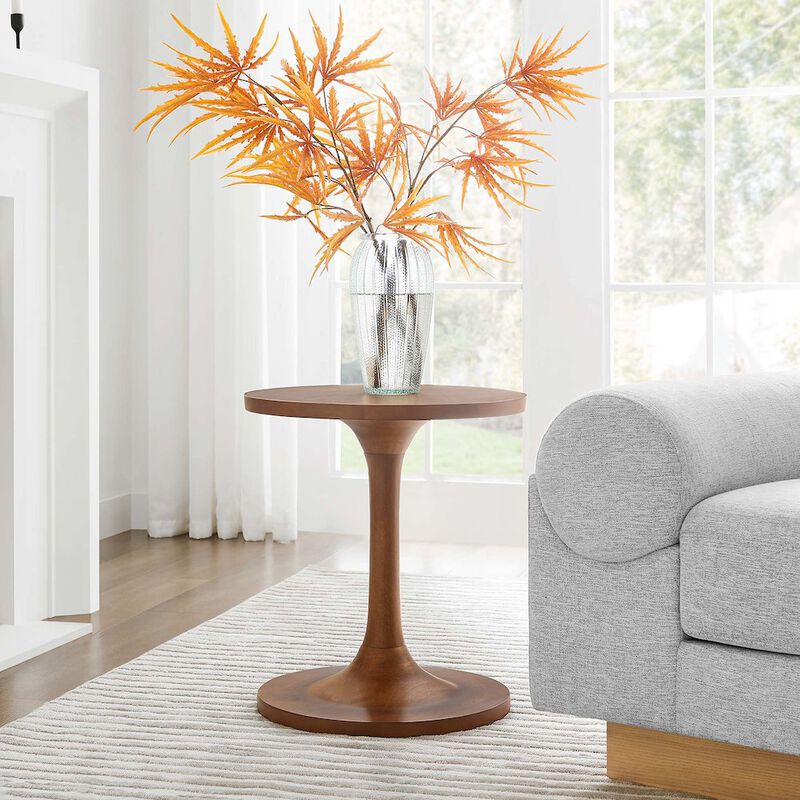 Lina Round Wood Side Table image number 7
