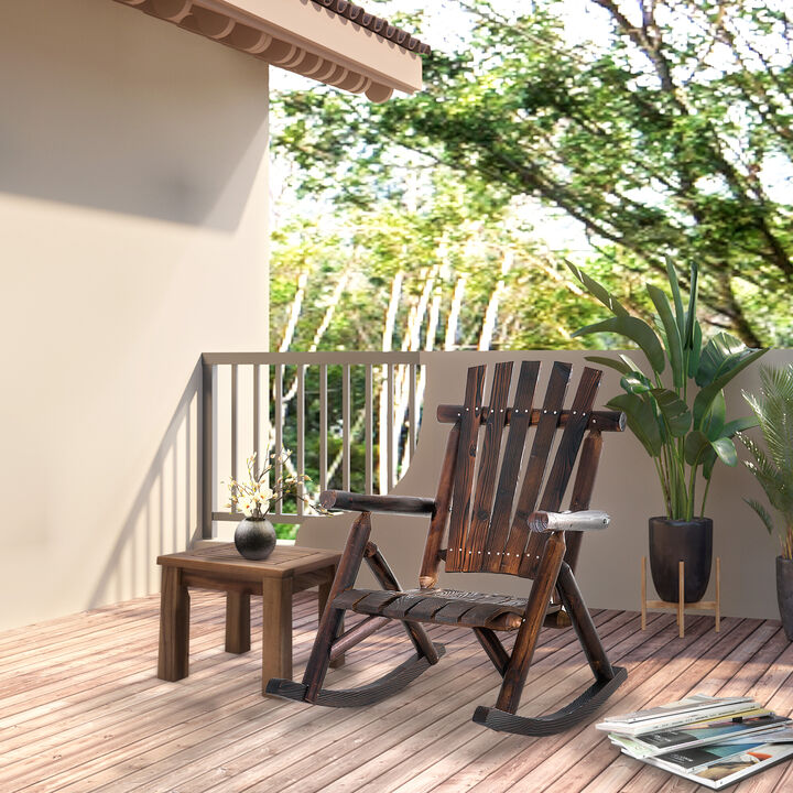 Hivvago Single-Person Outdoor Adirondack Rocking Chair
