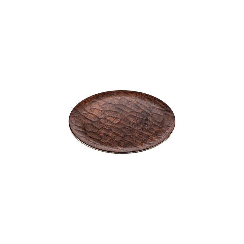 Turgla Composite dia.11" Round Brown Composite Plate (Set of 2)