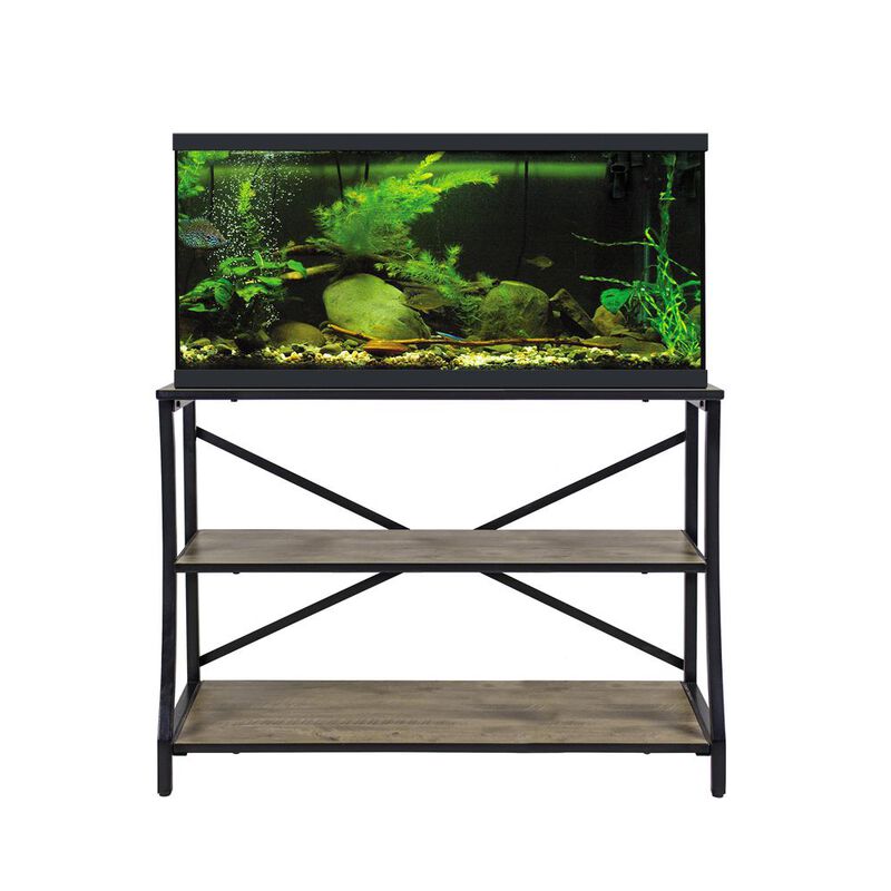 Aquatic Fundamentals Kyndall Laine Home 40/55 Gallon 3-Tier Aquarium Stand, Swerved Front Leg
