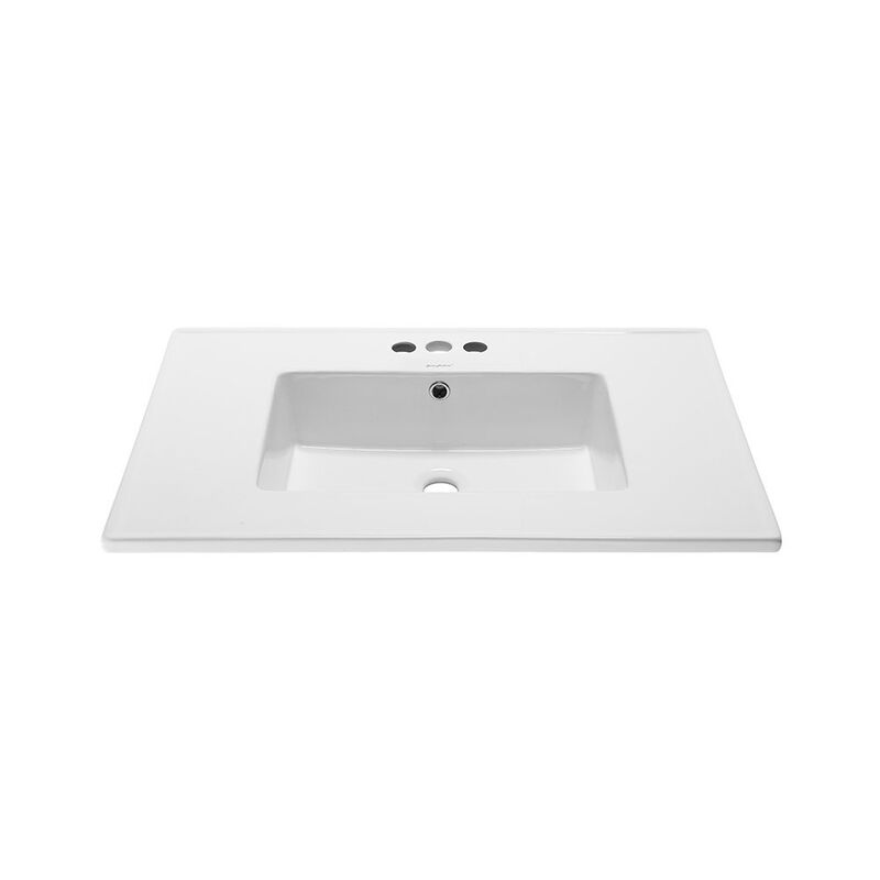 Voltaire 31 Vanity Top Sink with 3 Centerset Faucet Holes image number 6