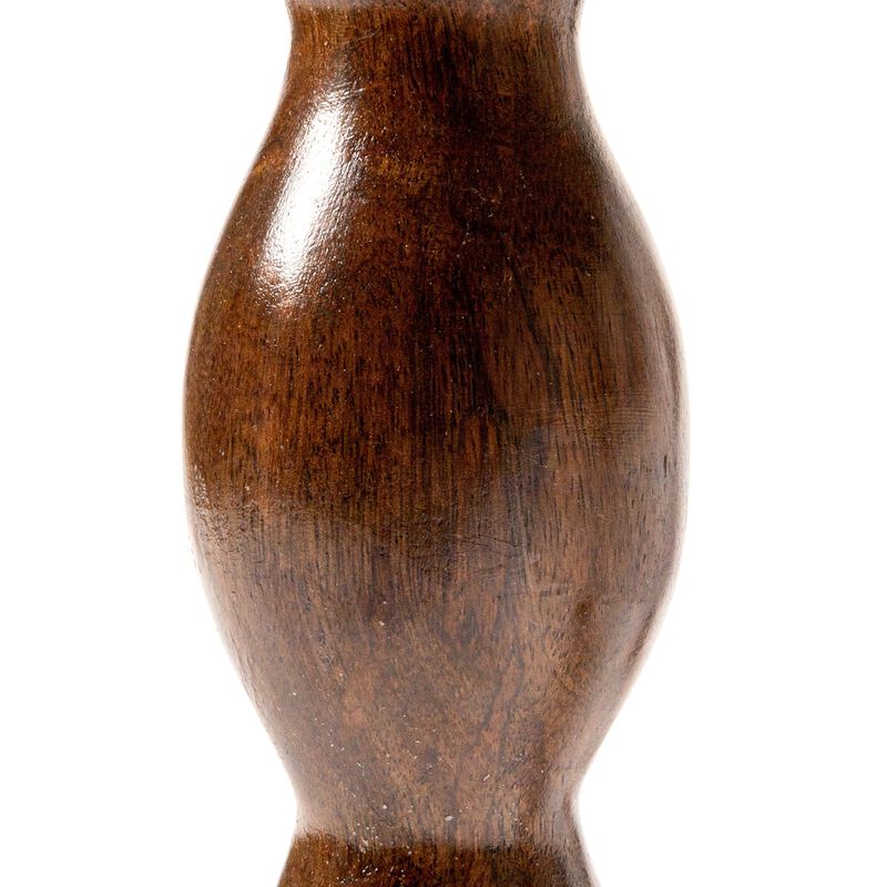 Round Mango Wood Table with Dowel Legs in Walnut image number 3