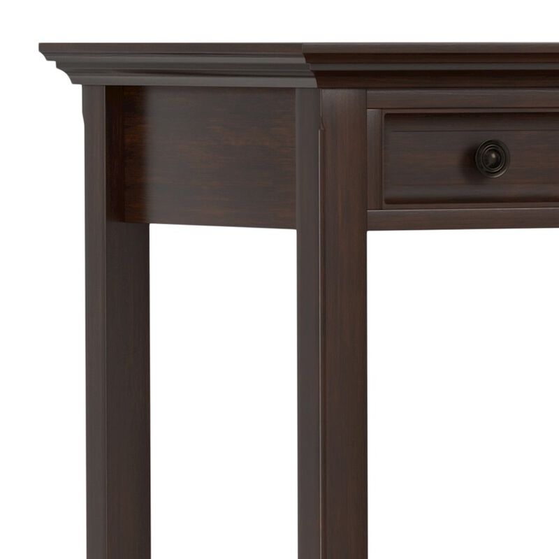 Simpli Home Amherst Solid Wood Desk In Russet Brown