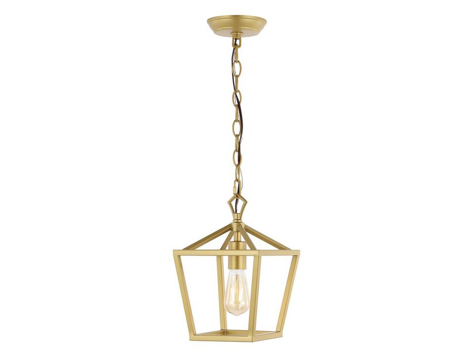 Oslin 1-Light Vintage Farmhouse Iron Chain Pagoda LED Pendant