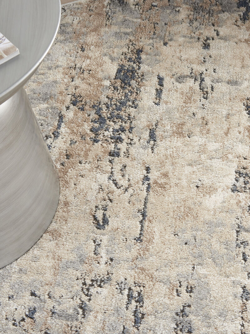 Quarry QUA01 Beige/Gray 4' x Round Rug