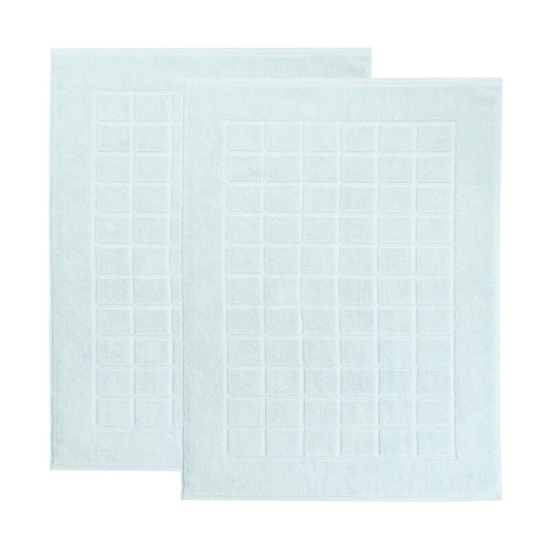Washable Cotton Checkered Bath Rug Set of 2 for Bathrooms image number 0