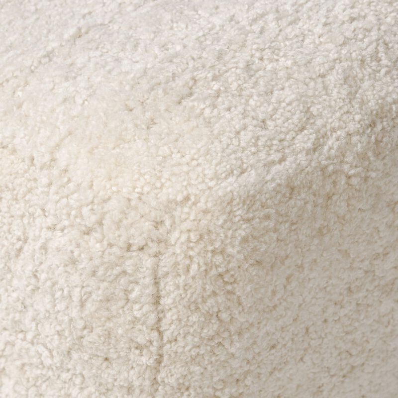 Oslo Beige Shearling Ottoman