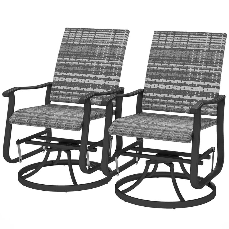 Hivvago Rattan Patio Glider Chair Set image number 0