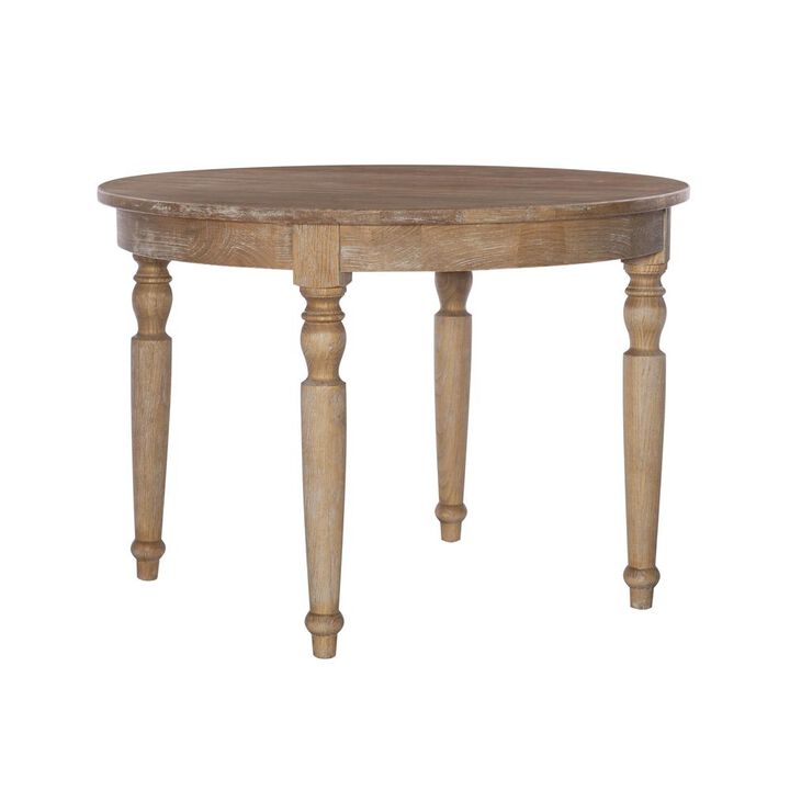 Linon Avalon Light Natural Brown Round Table