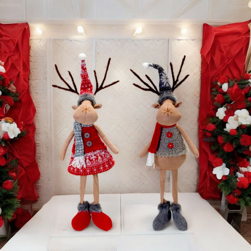 Deer Shelf Sitter for Holiday Decor and Festive Home Accents (Set of 2)