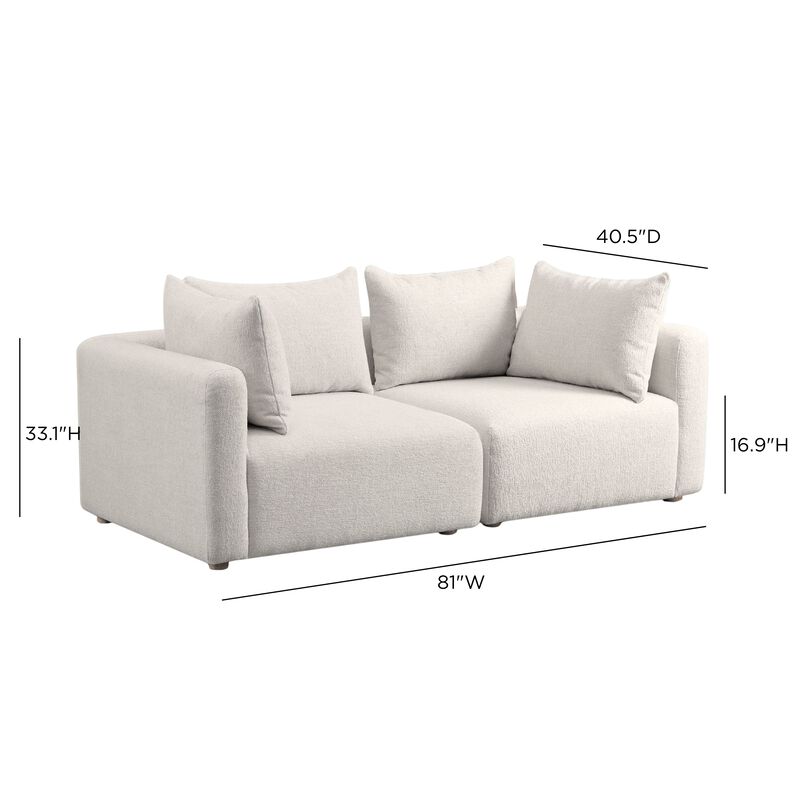 Hangover Textured Fabric Loveseat image number 4