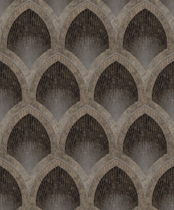 Special FX 2 Nouveau Scallop Bronze Brown Wallpaper G68087